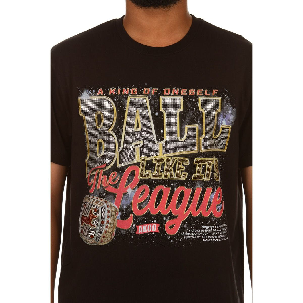 MEN AKOO TRAP OR LEAGUE SS KNIT (BLACK)