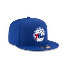 Load image into Gallery viewer, Philadelphia 76ers New Era NBA20 9FIFTY OTC Snapback Hat - Royal