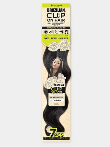 HARLEM 125 BRAZILIAN WAVE NATURAL CLIP-ON