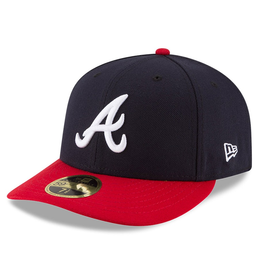 Atlanta Braves New Era Home Authentic Collection 59FIFTY Fitted Hat - Navy/Red