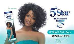 HARLEM 125 5 STAR -BRAZILIAN CURL 8" (3 BUNDLES)