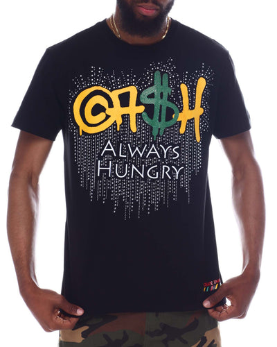 MEN CREATE 2MRW CASH/ALWAYS HUNGRY TEE (BLACK)