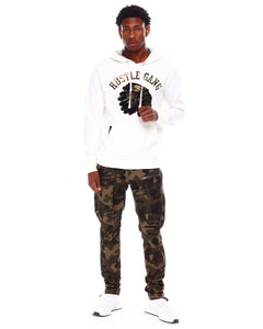 HUSTLE GANG COLDEST HOODIE (WHITE)