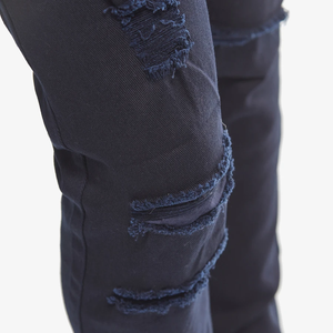 COPPER RIVET NAVY DENIM JEANS
