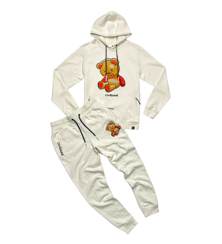 CIVILIZED BEAR CORE HOODIE SET (NATURAL)