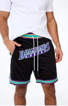 Load image into Gallery viewer, JORDAN CRAIG DIAMONDS &amp; RACKS BASKETBALL SHORTS (BLACK DIAMOND)