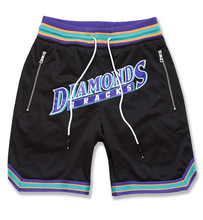 Load image into Gallery viewer, JORDAN CRAIG DIAMONDS &amp; RACKS BASKETBALL SHORTS (BLACK DIAMOND)