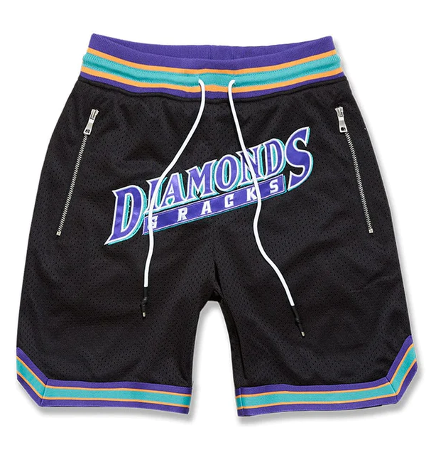 JORDAN CRAIG DIAMONDS & RACKS BASKETBALL SHORTS (BLACK DIAMOND)