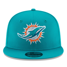 Load image into Gallery viewer, Miami Dolphins New Era Basic 9FIFTY Adjustable Snapback Hat - Aqua