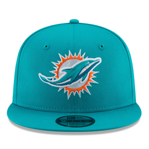 Miami Dolphins New Era Basic 9FIFTY Adjustable Snapback Hat - Aqua