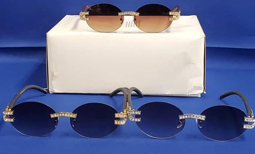 MEN SUNGLASSES (DOM) OVAL W/ STONES