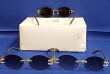 Load image into Gallery viewer, MEN SUNGLASSES (DOM) OVAL W/ STONES