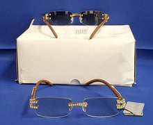 Load image into Gallery viewer, MEN SUNGLASSES (PAUL) GOLD/WOOD/STONES