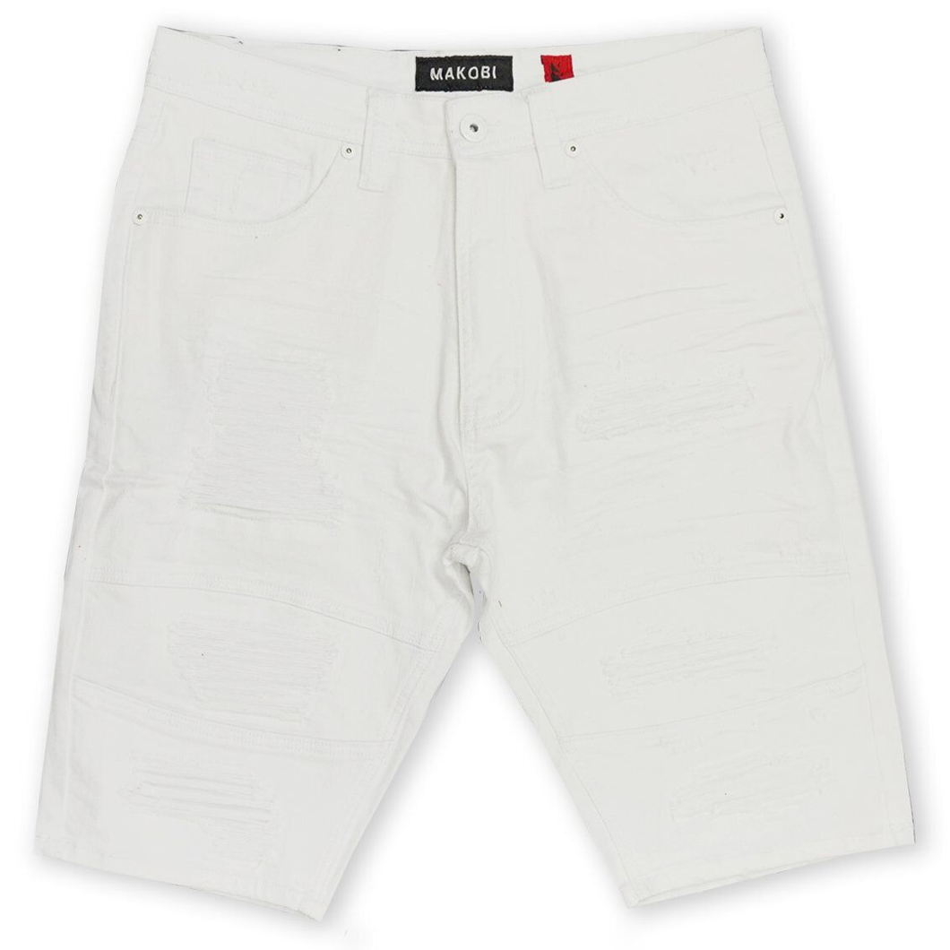 M762 MAKOBI MOTO BIKER SHORTS - White