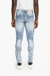 SMOKE RISE DOKKAEBI FASHION JEANS (MALIBU BLUE)
