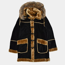 Load image into Gallery viewer, REDFOX DAKOMA FAUX SUEDE COAT W/FAUX FUR TRIMMED HOOD (BK/MOCO)