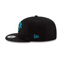 Load image into Gallery viewer, Carolina Panthers New Era 9FIFTY Adjustable Hat - Black