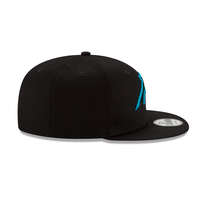 Load image into Gallery viewer, Carolina Panthers New Era 9FIFTY Adjustable Hat - Black