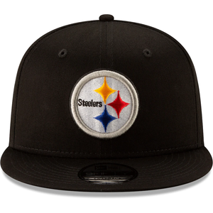 Pittsburgh Steelers New Era Basic 9FIFTY Adjustable Snapback Hat - Black