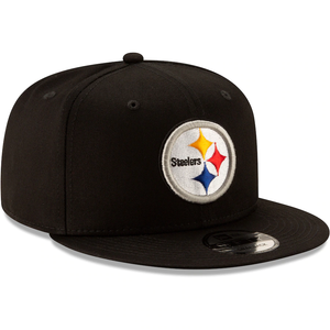 Pittsburgh Steelers New Era Basic 9FIFTY Adjustable Snapback Hat - Black