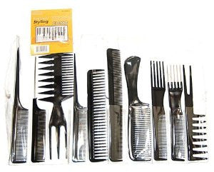 PROFESSIONAL STYLING 10 PC COMB SET