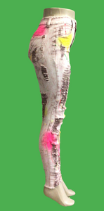 RedFox High Waist Ruby Wash Splatter Jeans PA0509
