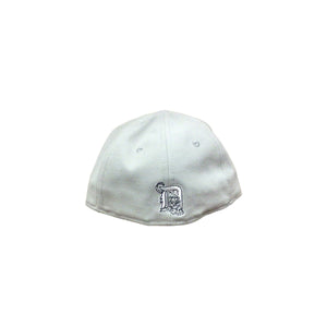 Detroit Lions New Era Oversized Logo Fitted Cap - Grey/Navy