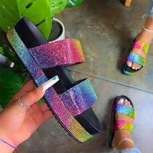 Load image into Gallery viewer, WOMEN RHINESTONE SLIDES (MULTI)