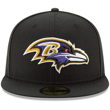 Load image into Gallery viewer, Baltimore Ravens New Era 59FIFTY Fitted Hat - Black