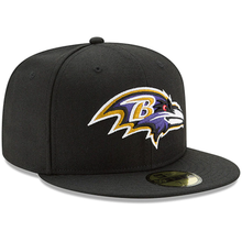 Load image into Gallery viewer, Baltimore Ravens New Era 59FIFTY Fitted Hat - Black