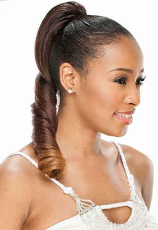 HARLEM 125 SAMBA-85 ROMANCE CURL DRAWSTRING PONYTAIL