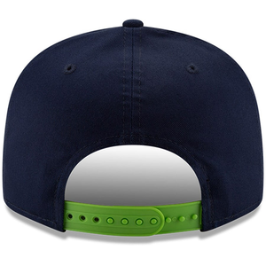 Seattle Seahawks New Era 2-Tone 9FIFTY Snapback Hat - College Navy/Neon Green