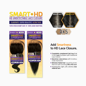 HARLEM 125 SMART HD UN-DETECTABLE LACE CLOSURE 4×5 (STRAIGHT)