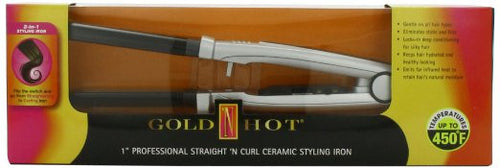 PROFESSIONAL STRAIGHT N CURL CERAMIC STYLING IRON
