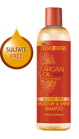CREME OF NATURE w/ ARGAN OIL SULFATE FREE MOISTURE & SHINE SHAMPOO