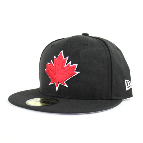 MAPLE LEAF NEW ERA 59FIFTY FITTED HAT (BLACK GRAY UNDER BRIM)