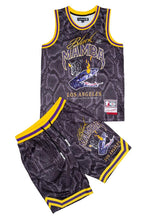 Load image into Gallery viewer, CIVILIZED MAMBA BASKETBALL JERSEY &amp; SHORT SET (BLACK)