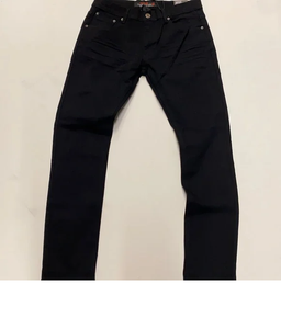 COPPER RIVET COATED BLACK STRAIGHT LEG JEAN