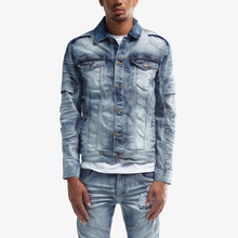 Load image into Gallery viewer, COPPER RIVET PREMIUM LIGHT BLUE SAND WASHED MOTO JEANS