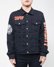 Load image into Gallery viewer, ETERNITY &quot;Chief Patchwork&quot; Denim Jacket (Black)