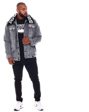 Load image into Gallery viewer, MAKOBI 1062 Denim Jacket w/ Sherpa Collar (grey)