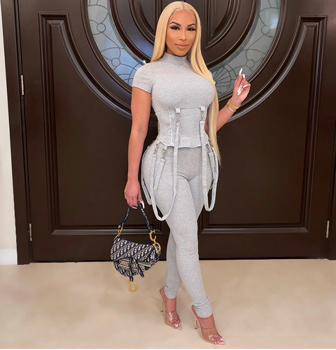 Women's 2pc Locomotive Style Set (Grey) IN STORES NOW !