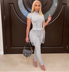 Women's 2pc Locomotive Style Set (Grey) IN STORES NOW !