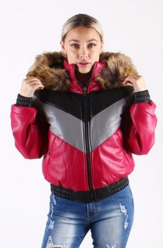 REDFOX DAKOMA PADDED BOMBER JACKET WITH FAUX FUR (HP/B/G)