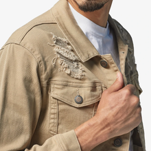 Load image into Gallery viewer, COPPER RIVET Khaki Denim Jacket