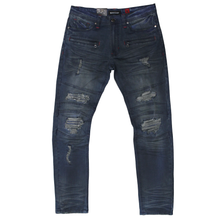 Load image into Gallery viewer, MAKOBI ATRANI DENIM JEANS - NAVY (M1785)