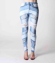 Load image into Gallery viewer, REDFOX HIGHWAIST COLOR BLOCK JEAN (LT. BLUE) PA0479