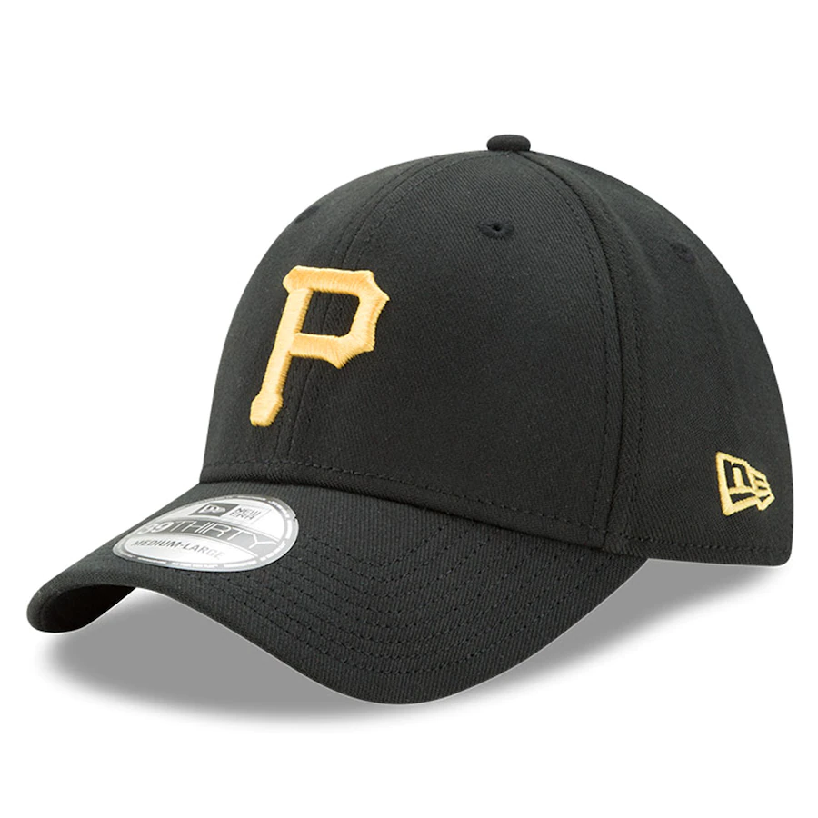 Pittsburgh Pirates New Era MLB Team Classic Logo 39THIRTY Flex GM Hat - Black