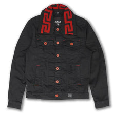 Load image into Gallery viewer, MAKOBI 1062 Denim Jacket w/ Sherpa Collar (Black)