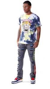 COOPER 9 TEMPLE STACK JEANS GRAY WASH